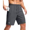 G Gradual Men’s Athletic Running Shorts with Zipper Pockets Quick Dry 7″/ 5″/ 9″ Workout Gym Shorts for Basketball Hiking(Dark Grey)