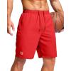 G Gradual Men’s Athletic Running Shorts with Zipper Pockets Quick Dry 7″/ 5″/ 9″ Workout Gym Shorts for Basketball Hiking(Deep Red)