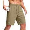 G Gradual Men’s Athletic Running Shorts with Zipper Pockets Quick Dry 7″/ 5″/ 9″ Workout Gym Shorts for Basketball Hiking(Dusty Khaki)