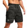 G Gradual Men’s Athletic Running Shorts with Zipper Pockets Quick Dry 7″/ 5″/ 9″ Workout Gym Shorts for Basketball Hiking(Green Camo)