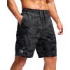 G Gradual Men’s Athletic Running Shorts with Zipper Pockets Quick Dry 7″/ 5″/ 9″ Workout Gym Shorts for Basketball Hiking(Grey Camo)