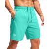 G Gradual Men’s Athletic Running Shorts with Zipper Pockets Quick Dry 7″/ 5″/ 9″ Workout Gym Shorts for Basketball Hiking(Light Green)