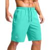 G Gradual Men’s Athletic Running Shorts with Zipper Pockets Quick Dry 7″/ 5″/ 9″ Workout Gym Shorts for Basketball Hiking(Light Green)