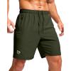 G Gradual Men’s Athletic Running Shorts with Zipper Pockets Quick Dry 7″/ 5″/ 9″ Workout Gym Shorts for Basketball Hiking(Olive)