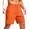 G Gradual Men’s Athletic Running Shorts with Zipper Pockets Quick Dry 7″/ 5″/ 9″ Workout Gym Shorts for Basketball Hiking(Orange)
