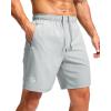 G Gradual Men’s Athletic Running Shorts with Zipper Pockets Quick Dry 7″/ 5″/ 9″ Workout Gym Shorts for Basketball Hiking(Platinum Grey)
