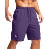 G Gradual Men’s Athletic Running Shorts with Zipper Pockets Quick Dry 7″/ 5″/ 9″ Workout Gym Shorts for Basketball Hiking(Purple)