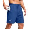 G Gradual Men’s Athletic Running Shorts with Zipper Pockets Quick Dry 7″/ 5″/ 9″ Workout Gym Shorts for Basketball Hiking(Royal Blue)