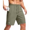 G Gradual Men’s Athletic Running Shorts with Zipper Pockets Quick Dry 7″/ 5″/ 9″ Workout Gym Shorts for Basketball Hiking(Sage Green)