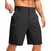 G Gradual Men’s Casual Shorts 7″/ 9″ Lightweight 4 Pockets Stretch Quick-Dry Summer Shorts for Golf Work Hiking Trips(Black)