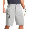 G Gradual Men’s Casual Shorts 7″/ 9″ Lightweight 4 Pockets Stretch Quick-Dry Summer Shorts for Golf Work Hiking Trips(Bright Gray)