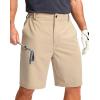 G Gradual Men’s Casual Shorts 7″/ 9″ Lightweight 4 Pockets Stretch Quick-Dry Summer Shorts for Golf Work Hiking Trips(Light Khaki)