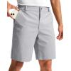 G Gradual Men’s Golf Dress Shorts 5″/ 7″/ 9″ Stretch Casual Work Flat Front Shorts for Men with 3 Pockets Quick Dry(Gull Gray)