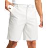G Gradual Men’s Golf Dress Shorts 5″/ 7″/ 9″ Stretch Casual Work Flat Front Shorts for Men with 3 Pockets Quick Dry(White)