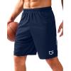 G Gradual Men’s Gym Shorts 5″/7″/10″ with Zipper Pockets Basketball Athletic Mesh Quick Dry Shorts for Workout Running Tennis(Navy)