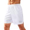 G Gradual Men’s Gym Shorts 5″/7″/10″ with Zipper Pockets Basketball Athletic Mesh Quick Dry Shorts for Workout Running Tennis(White)