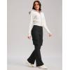 G Gradual Women’s Fleece Lined Cargo Pants 6 Pockets Bootcut Water Resistant Winter Flare Leggings for Work, Hiking, Travel(Black)