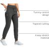 G Gradual Women’s Fleece Lined Joggers 28″/30″/32″ High Waisted Sweatpants Water Resistant Thermal Warm Pants Zipper Pockets(Charcoal)