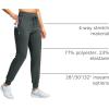 G Gradual Women’s Fleece Lined Joggers 28″/30″/32″ High Waisted Sweatpants Water Resistant Thermal Warm Pants Zipper Pockets(Dark Grey)