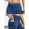 G Gradual Women’s Fleece Lined Winter Leggings High Waisted Water Resistant Thermal Hiking Ski Pants for Women with Pockets(Blue)