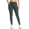 G Gradual Women’s Fleece Lined Winter Leggings High Waisted Water Resistant Thermal Hiking Ski Pants for Women with Pockets(Dark Grey)