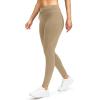 G Gradual Women’s Fleece Lined Winter Leggings High Waisted Water Resistant Thermal Hiking Ski Pants for Women with Pockets(D-khaki)