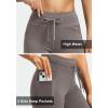 G Gradual Women’s Fleece Lined Winter Leggings High Waisted Water Resistant Thermal Hiking Ski Pants for Women with Pockets(Dusty Grey)