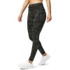 G Gradual Women’s Fleece Lined Winter Leggings High Waisted Water Resistant Thermal Hiking Ski Pants for Women with Pockets(Green Camo)