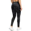 G Gradual Women’s Fleece Lined Winter Leggings High Waisted Water Resistant Thermal Hiking Ski Pants for Women with Pockets(Grey Camo)