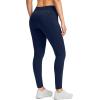 G Gradual Women’s Fleece Lined Winter Leggings High Waisted Water Resistant Thermal Hiking Ski Pants for Women with Pockets(Navy)