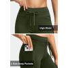 G Gradual Women’s Fleece Lined Winter Leggings High Waisted Water Resistant Thermal Hiking Ski Pants for Women with Pockets(Olive)