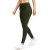 G Gradual Women’s Fleece Lined Winter Leggings High Waisted Water Resistant Thermal Hiking Ski Pants for Women with Pockets(Olive)