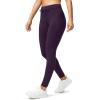 G Gradual Women’s Fleece Lined Winter Leggings High Waisted Water Resistant Thermal Hiking Ski Pants for Women with Pockets(Purple)