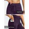 G Gradual Women’s Fleece Lined Winter Leggings High Waisted Water Resistant Thermal Hiking Ski Pants for Women with Pockets(Purple)
