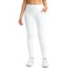 G Gradual Women’s Fleece Lined Winter Leggings High Waisted Water Resistant Thermal Hiking Ski Pants for Women with Pockets(White)