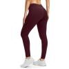 G Gradual Women’s Fleece Lined Winter Leggings High Waisted Water Resistant Thermal Hiking Ski Pants for Women with Pockets(Wine)