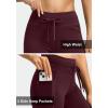 G Gradual Women’s Fleece Lined Winter Leggings High Waisted Water Resistant Thermal Hiking Ski Pants for Women with Pockets(Wine)