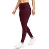 G Gradual Women’s Fleece Lined Winter Leggings High Waisted Water Resistant Thermal Hiking Ski Pants for Women with Pockets(Wine)