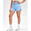 G Gradual Women’s Running Shorts with Mesh Liner 3″ Workout Athletic Shorts for Women with Phone Pockets(Light Blue)