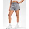 G Gradual Women’s Running Shorts with Mesh Liner 3″ Workout Athletic Shorts for Women with Phone Pockets(Light Grey)