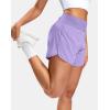 G Gradual Women’s Running Shorts with Mesh Liner 3″ Workout Athletic Shorts for Women with Phone Pockets(Lilac)