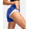 G Gradual Women’s Running Shorts with Mesh Liner 3″ Workout Athletic Shorts for Women with Phone Pockets(Neon Blue)
