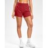 G Gradual Women’s Running Shorts with Mesh Liner 3″ Workout Athletic Shorts for Women with Phone Pockets(Red)