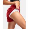 G Gradual Women’s Running Shorts with Mesh Liner 3″ Workout Athletic Shorts for Women with Phone Pockets(Red)
