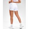 G Gradual Women’s Running Shorts with Mesh Liner 3″ Workout Athletic Shorts for Women with Phone Pockets(White)