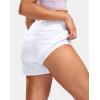 G Gradual Women’s Running Shorts with Mesh Liner 3″ Workout Athletic Shorts for Women with Phone Pockets(White)