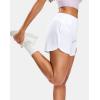 G Gradual Women’s Running Shorts with Mesh Liner 3″ Workout Athletic Shorts for Women with Phone Pockets(White)