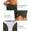 G Gradual Women’s Running Shorts with Zipper Pockets Quick Dry Athletic Workout Gym 3″ Shorts for Women with Comfy Liner(Army Green)