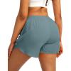 G Gradual Women’s Running Shorts with Zipper Pockets Quick Dry Athletic Workout Gym 3″ Shorts for Women with Comfy Liner(Arona Blue)