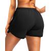 G Gradual Women’s Running Shorts with Zipper Pockets Quick Dry Athletic Workout Gym 3″ Shorts for Women with Comfy Liner(Black)